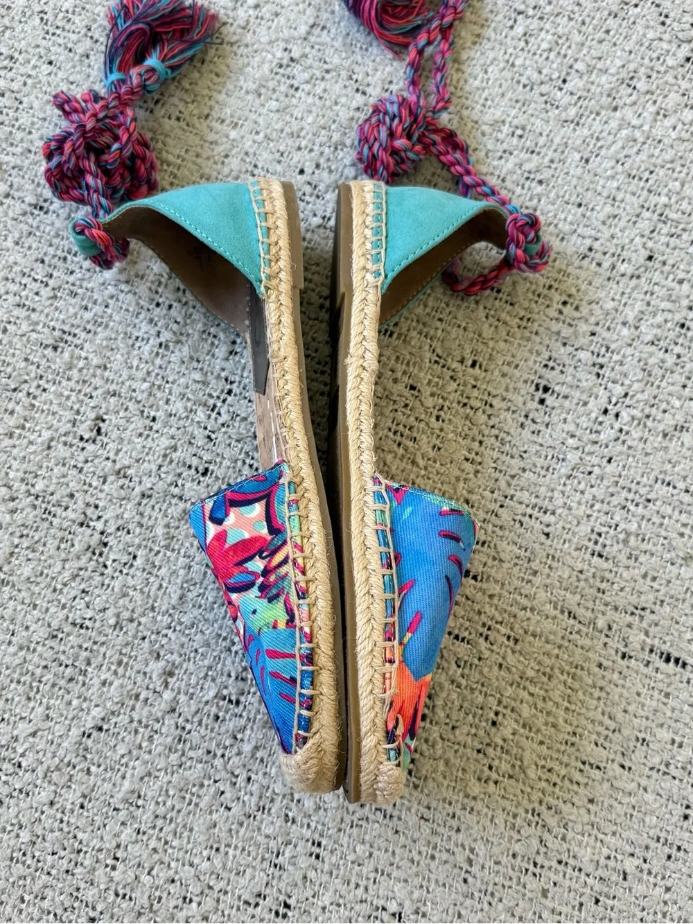 Circus by Sam Edelman Blue Tropical Espadrille Sandals 8.5